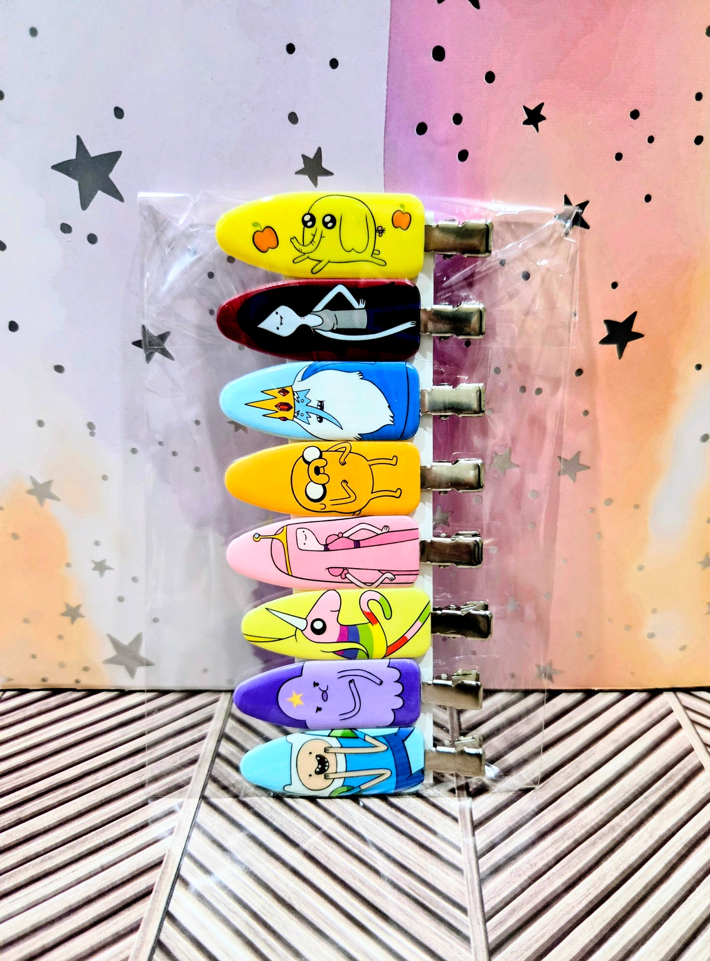 Adventure Time 8pc Hair Clips Set Finn Jake LSP Bubblegum Marceline