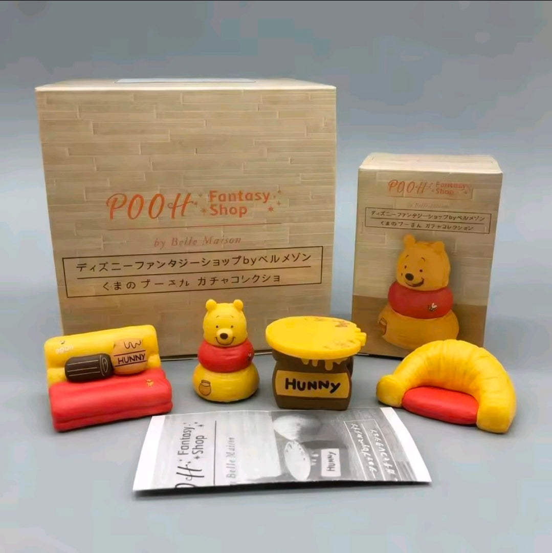 Fantasy Shop mini furniture figure set in retail box with Hunny-themed plush pieces
