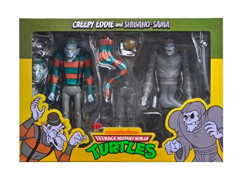 NECA TMNT Saturday Morning Adventures Creepy Eddie & Shibano-Sama 7" Figure Set