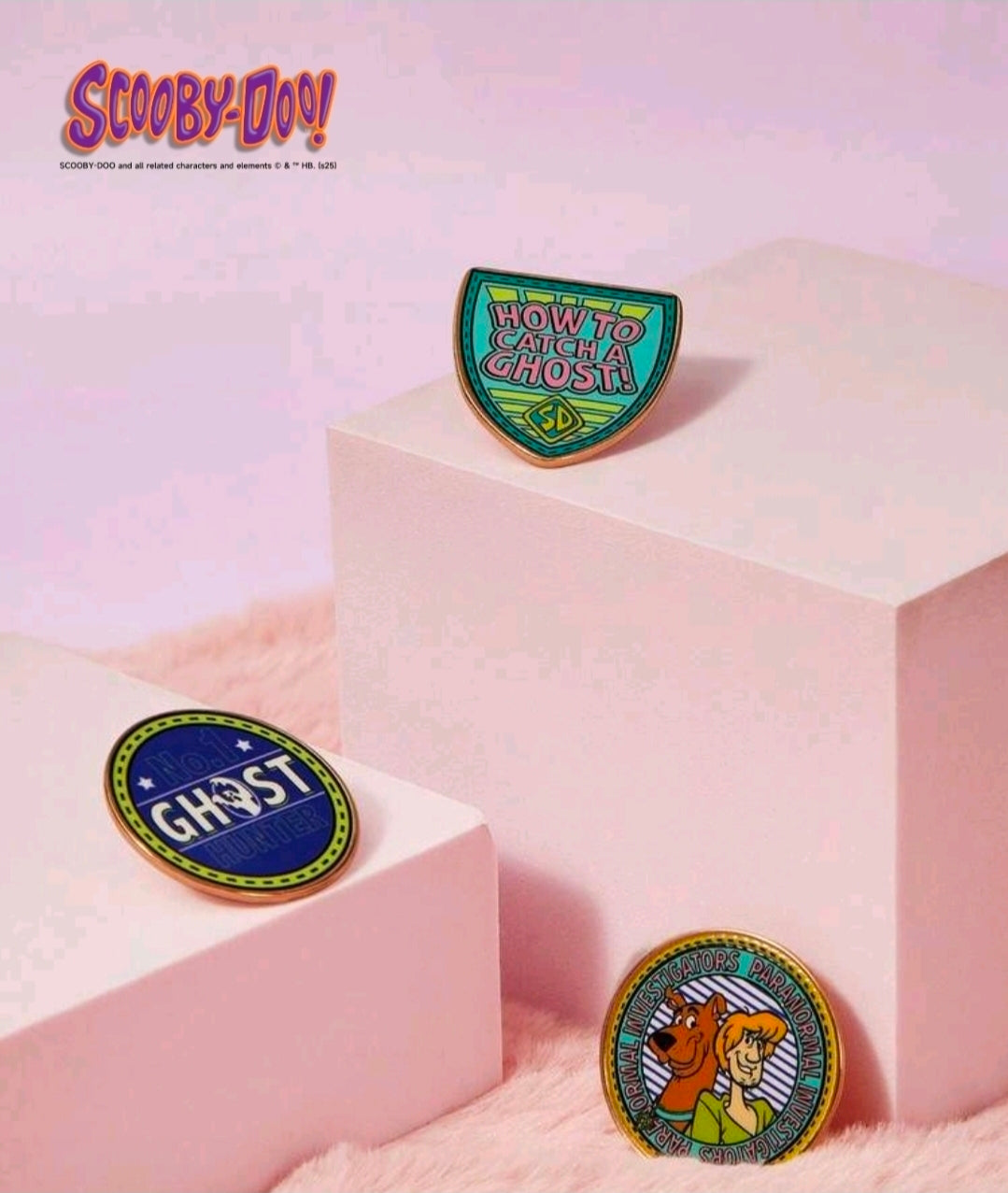Scooby-Doo 3 Piece Metal Pin Set Ghost Hunter Paranormal