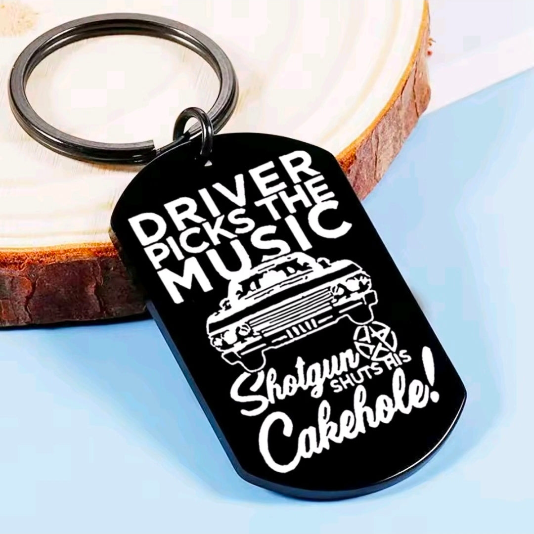Supernatural Dean Impala Keychain Driver Picks The Music Shotgun Cakehole