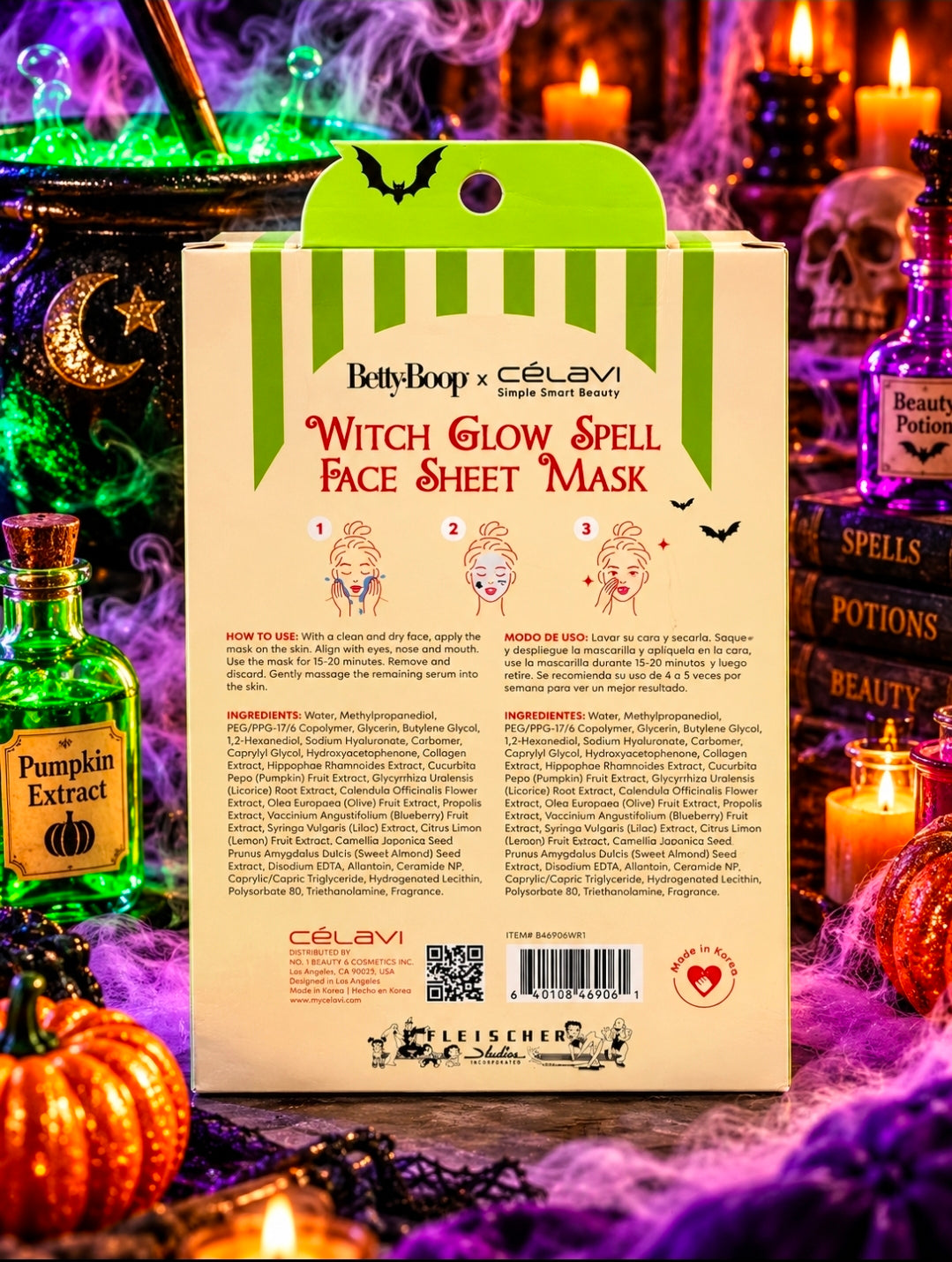 Betty Boop x Celavi "Hex Your Glow" Halloween Beauty Gift Set