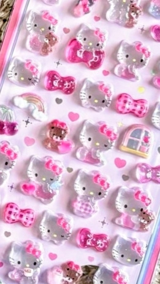 Sanrio Bonbon Drop Seal Sticker Sheets Puffy Resin Acrylic