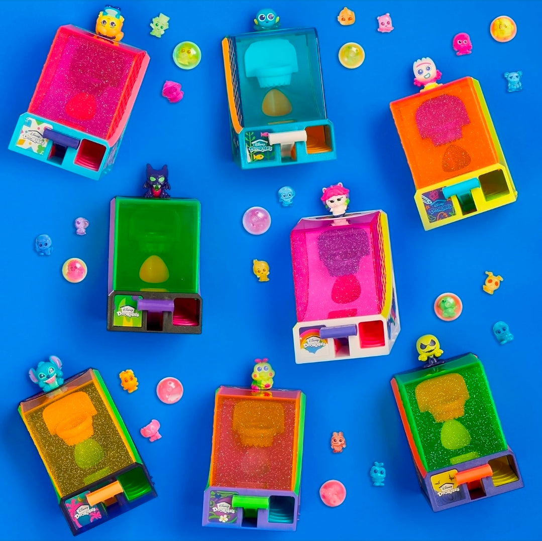 Arcade Hoopz Squish'Alots display with multiple colorful character boxes