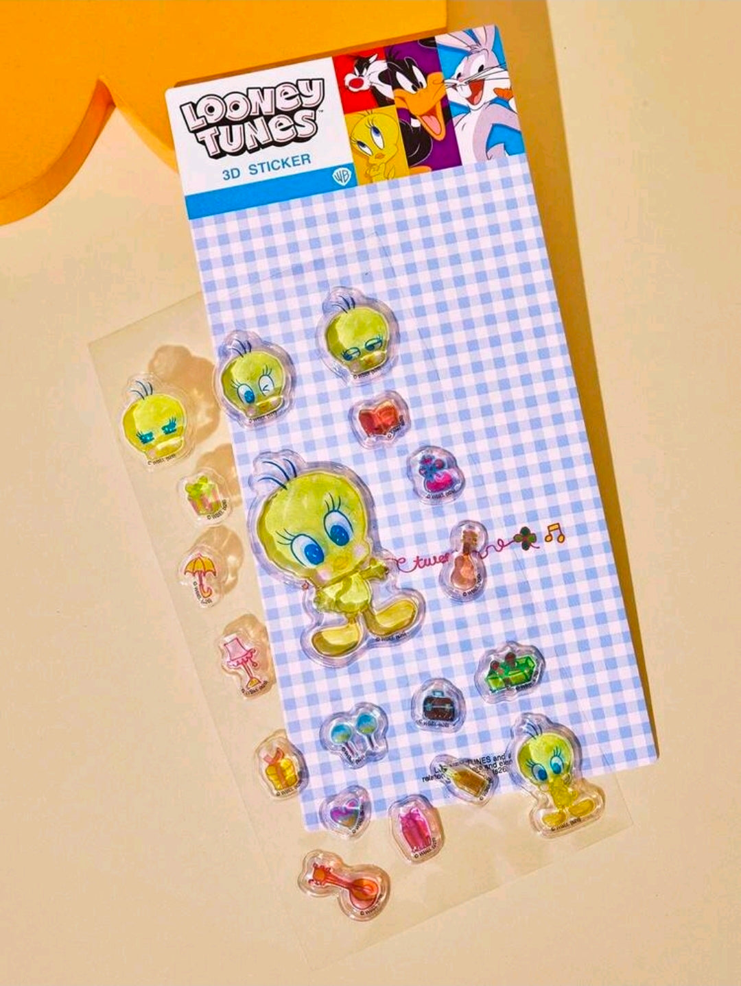 Looney Tunes Tweety Bird 3D Crystal Puffy Sticker Sheet
