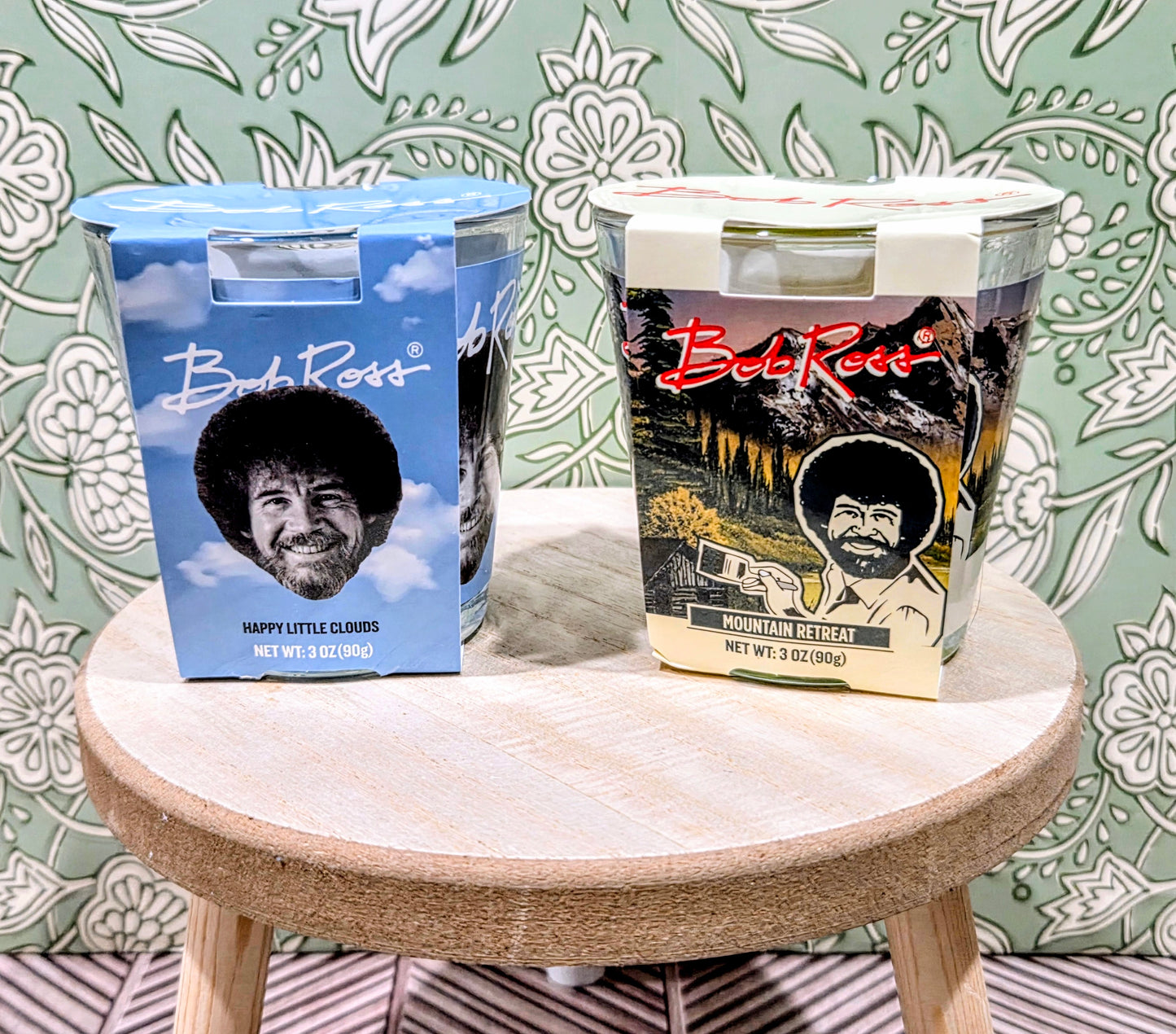 Bob Ross Candle Set - Happy Little Clouds & Mountain Retreat 3oz