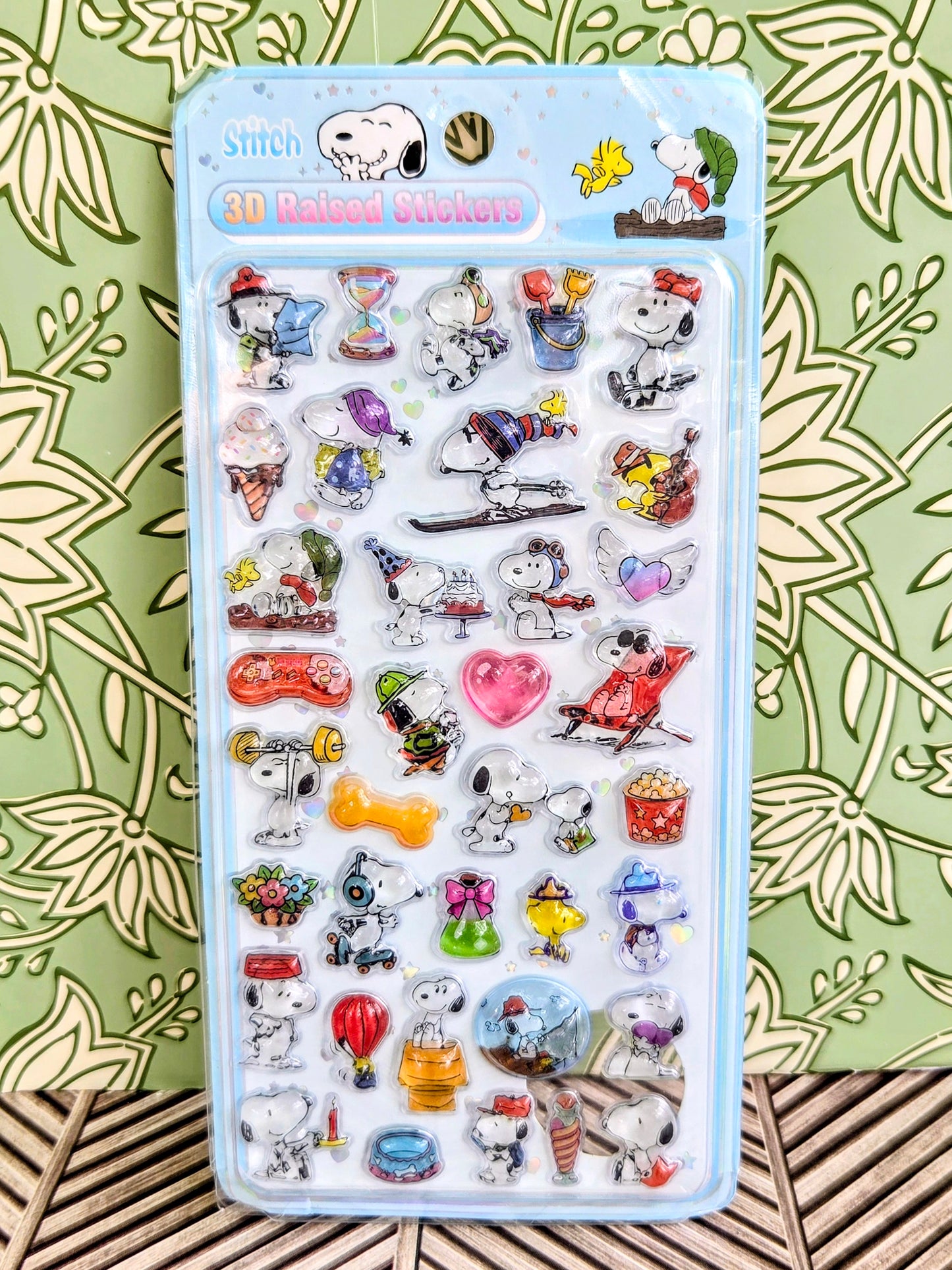 Peanuts Snoopy 3D Raised Acrylic Sticker Sheet