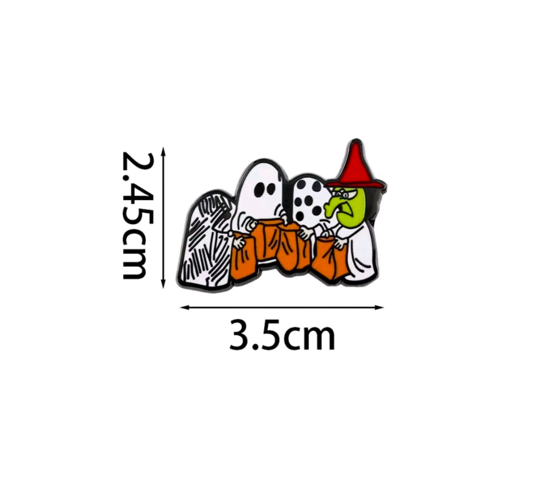 Peanuts Snoopy Halloween Ghost Costume Enamel Pin Set I Got A Rock