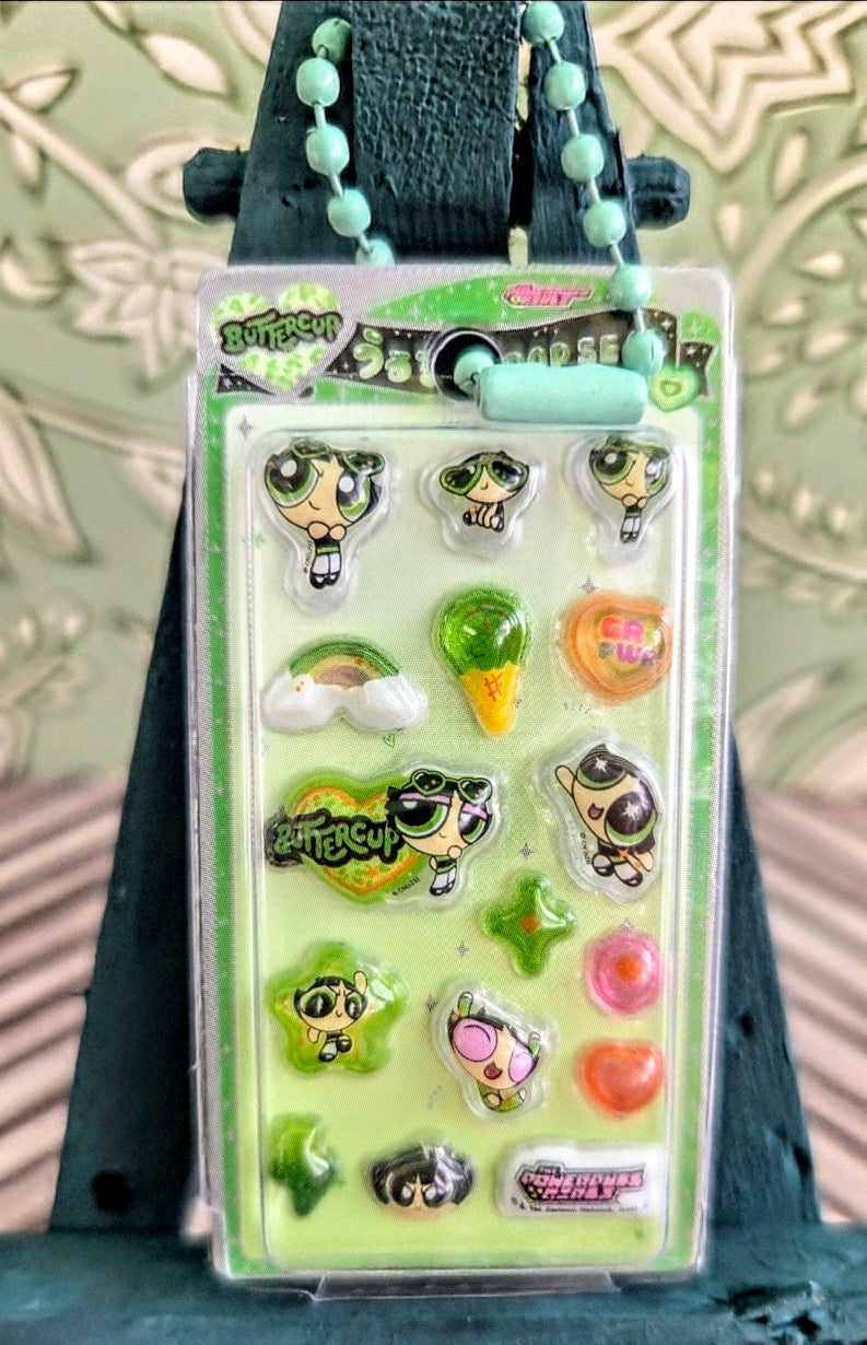 Powerpuff Girls Gashapon Blister Pack 3D Resin Keychain 2.5in