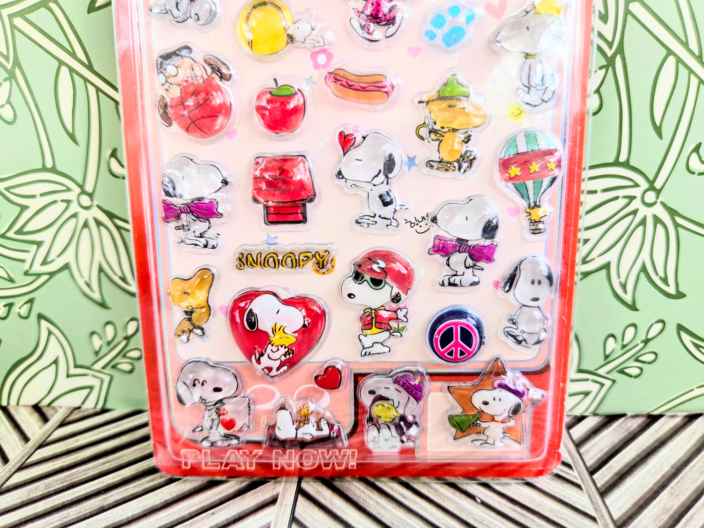 Peanuts Snoopy Jewelry Drop 3D Acrylic Sticker Charm Sheet