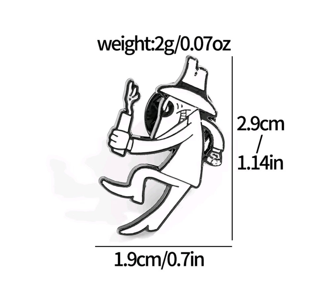 MAD Magazine Spy vs Spy 4pc Enamel Pin Set Retro NEW