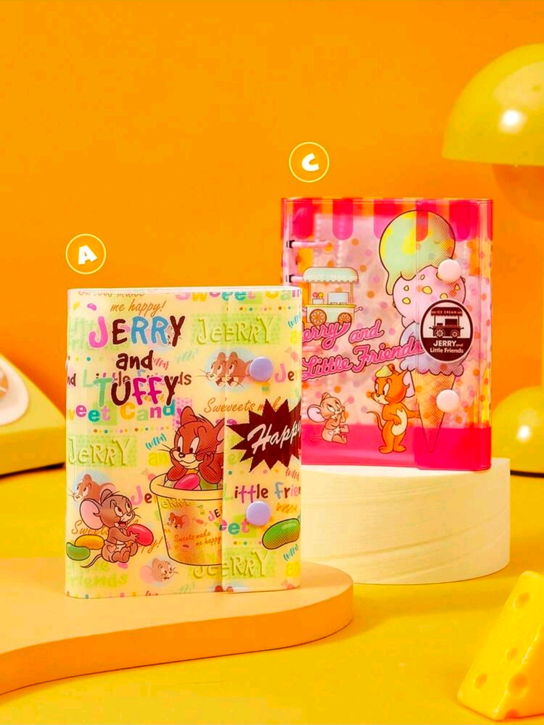 Tom & Jerry A7 6-Ring Binder Planner / Sticker Album +10 Protectors