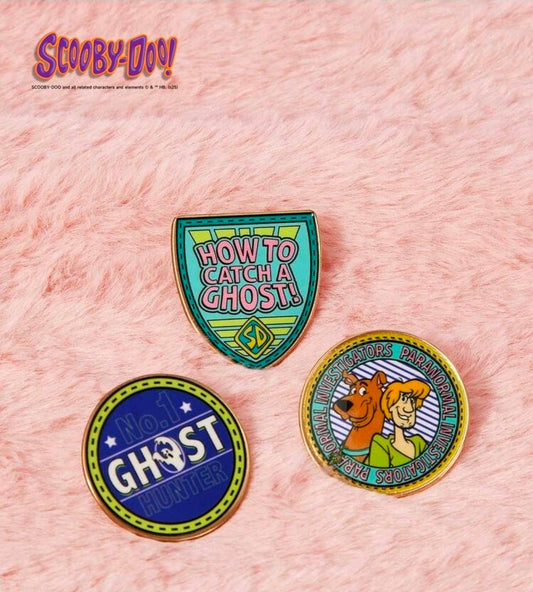 Scooby-Doo 3 Piece Metal Pin Set Ghost Hunter Paranormal