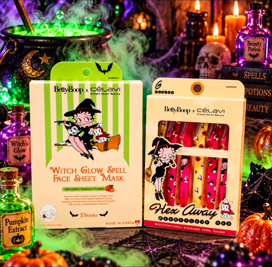 Betty Boop x Celavi "Hex Your Glow" Halloween Beauty Gift Set