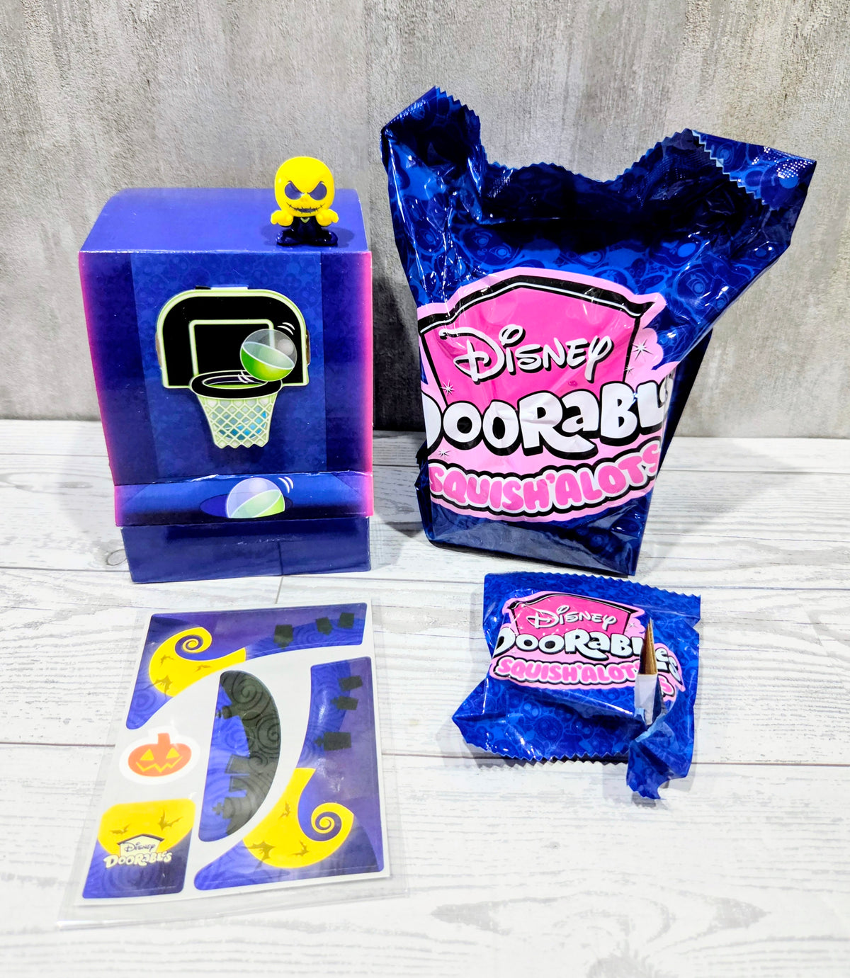 Open Arcade Hoopz set with Jack Skellington hoop block, pouch, and cards