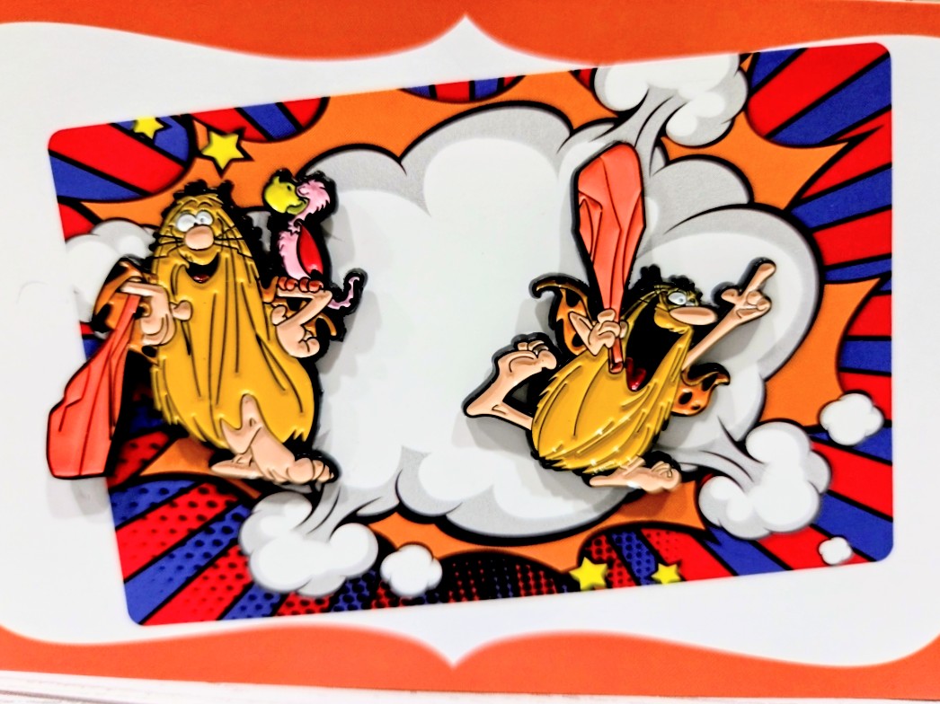 Hanna-Barbera Captain Caveman 2-Piece Hard Enamel Pin Set Retro 70s Cartoon