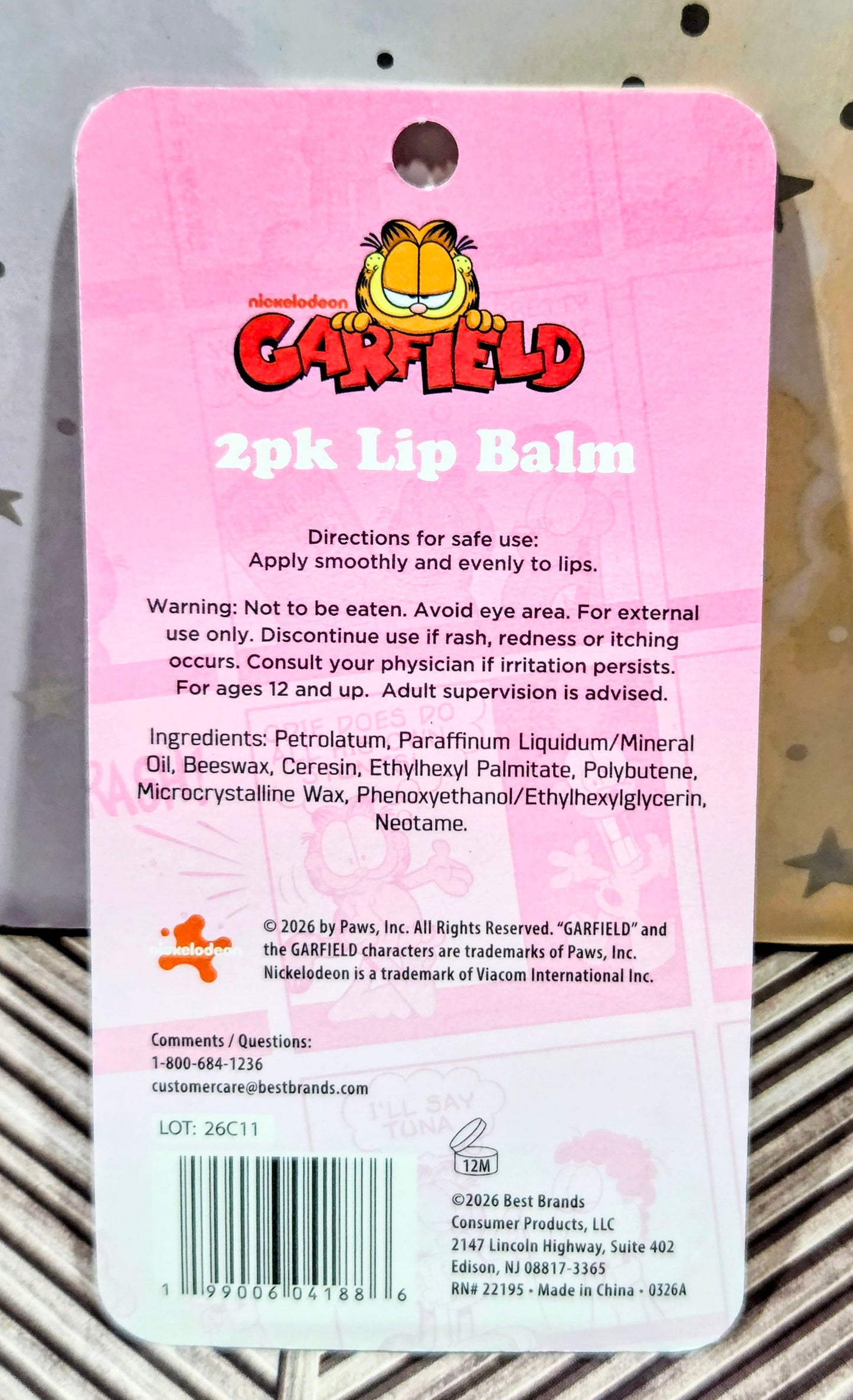 Garfield Beauty Set - Lip Balm, Sunglasses, Puff & Sponge