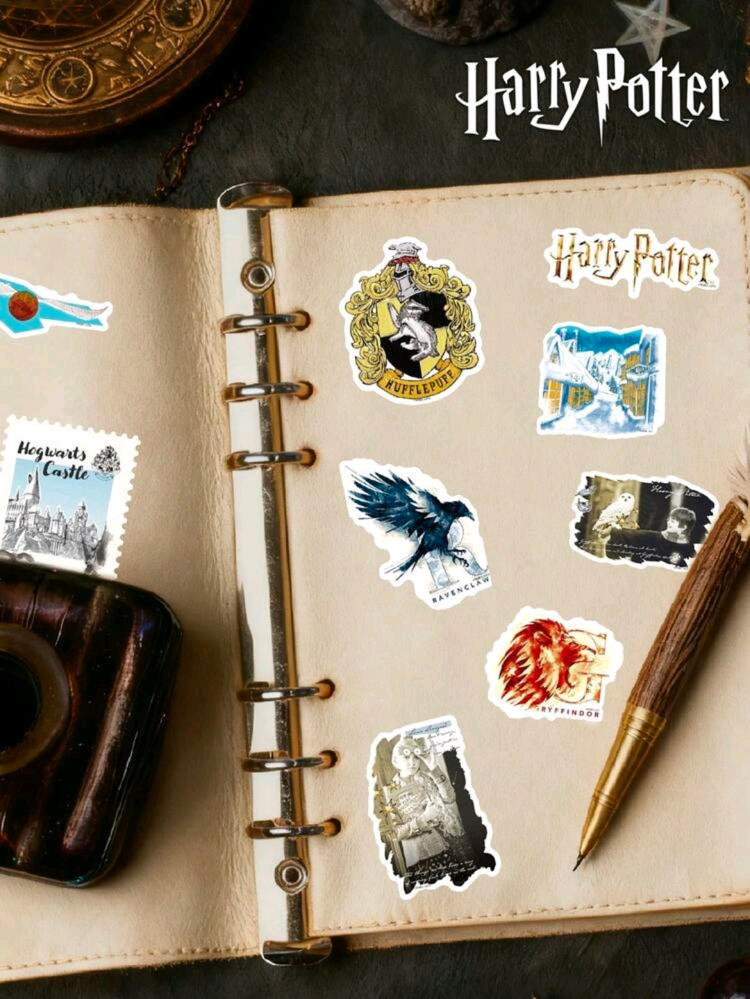 Harry Potter Hogwarts House Crests 50pc Vinyl Decal Sticker Pack Licensed NEW