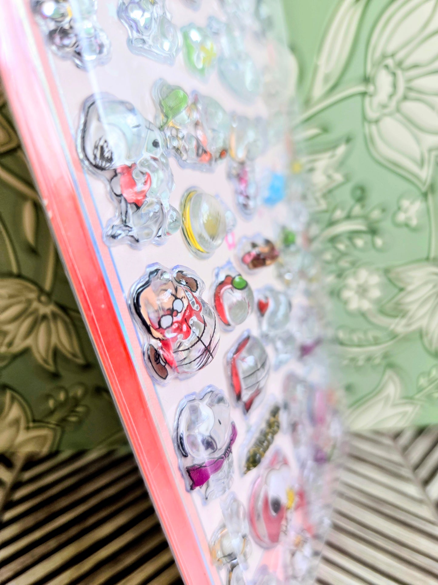 Peanuts Snoopy Jewelry Drop 3D Acrylic Sticker Charm Sheet