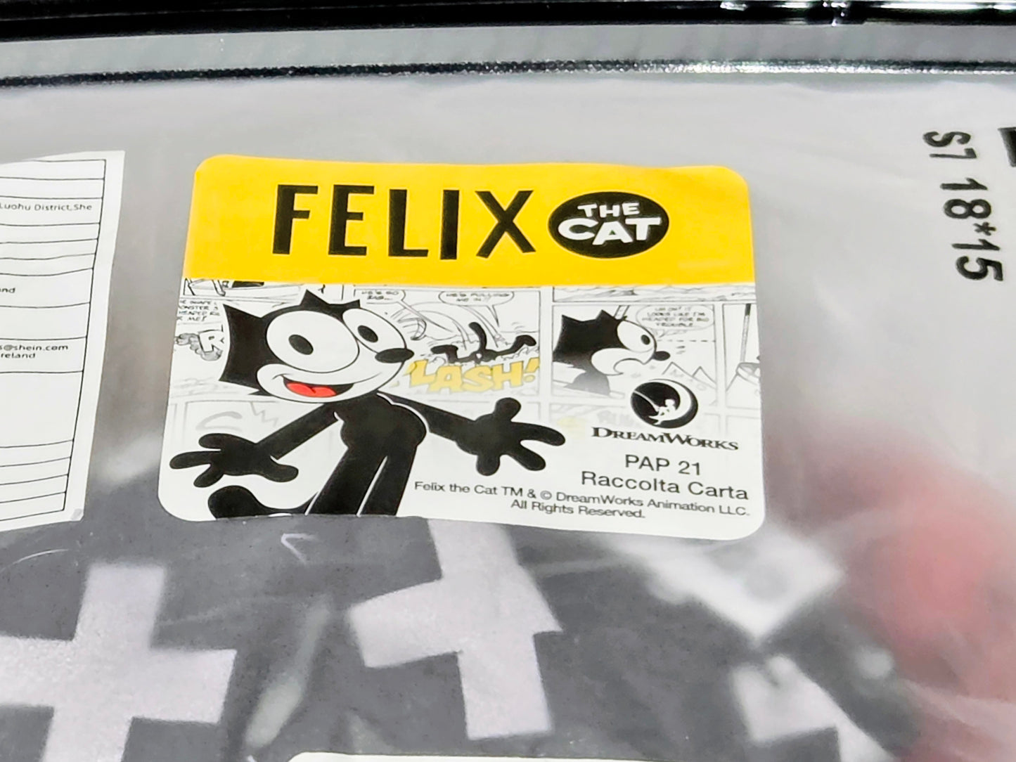 Felix the Cat Satin Scrunchies Set of 3 Red Black Gold Hair Ties Licensed NEW