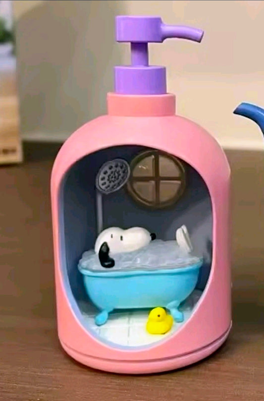 Re-Ment Snoopy Life in a Bottle Soap Dispenser Bath Bubble Figure NEW Sealed
