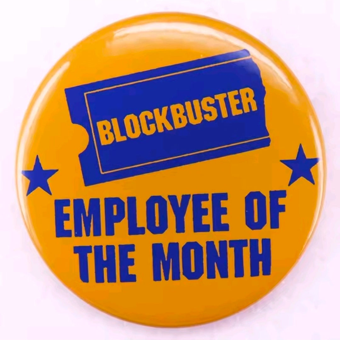 Blockbuster Video Enamel Pin Set 3pc Make It A Blockbuster Night Employee Button