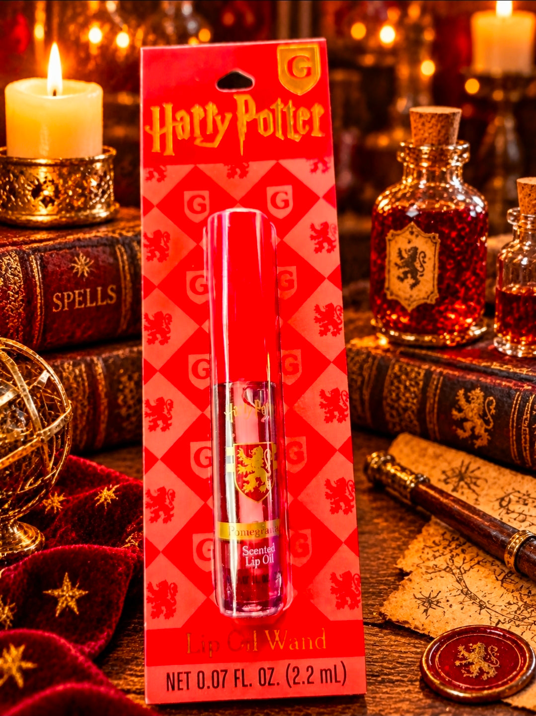 Harry Potter 4-Piece Hogwarts House Lip Oil Wand Set Centric Beauty Cruelty-Free