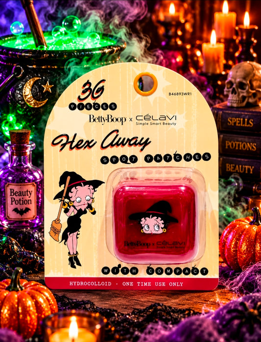 Betty Boop x Celavi Halloween Hex Away Hydrocolloid Spot Patches 36pc Compact