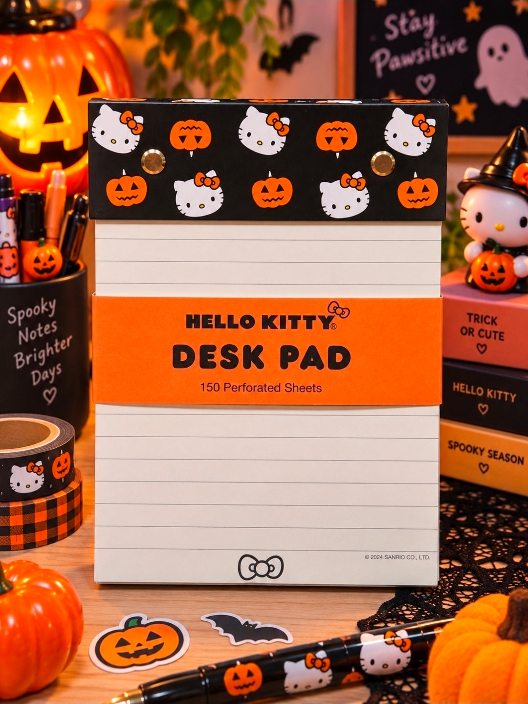 Hello Kitty HK Haunted 150-Sheet Lined Desk Pad Halloween 2024