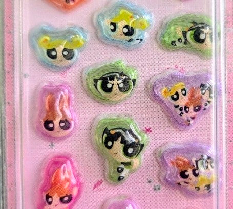 Powerpuff Girls Gashapon Blister Pack 3D Resin Keychain 2.5in