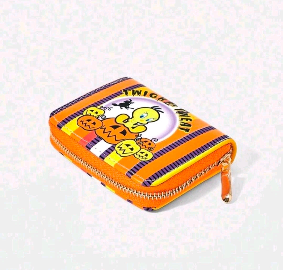 Looney Tunes Tweety Bird Halloween Zip Around Wallet