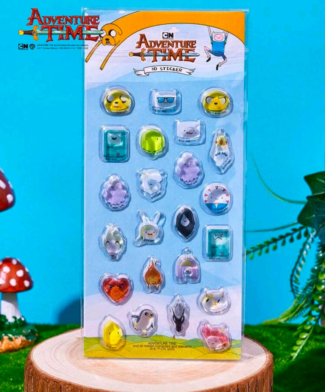 Adventure Time Crystal Bonbon 3D Sticker Sheet — All Characters