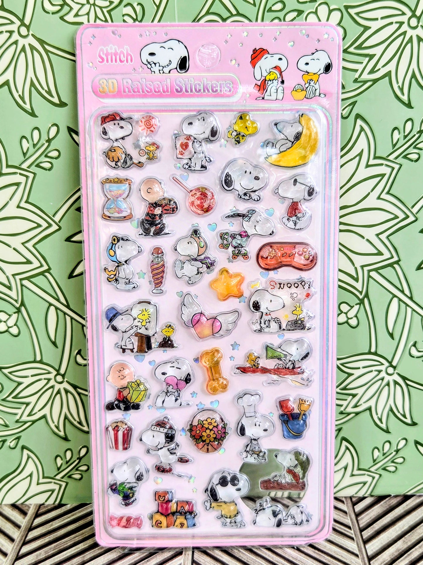 Peanuts Snoopy 3D Raised Acrylic Sticker Sheet