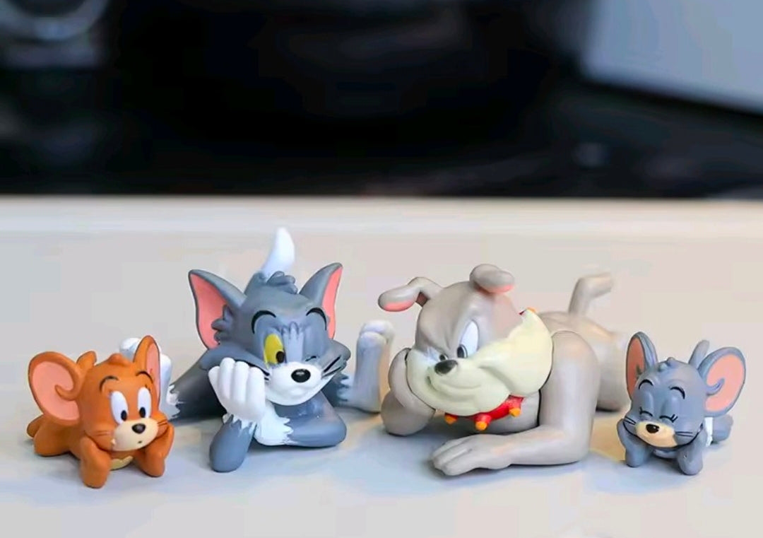 Tom & Jerry Chill Time Fig Complete Set Tom Jerry Tuffy Spike Takara Tomy NEW
