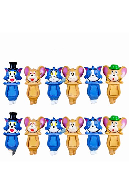HIPPERS blind box animal figures in two rows, blue and tan outfits