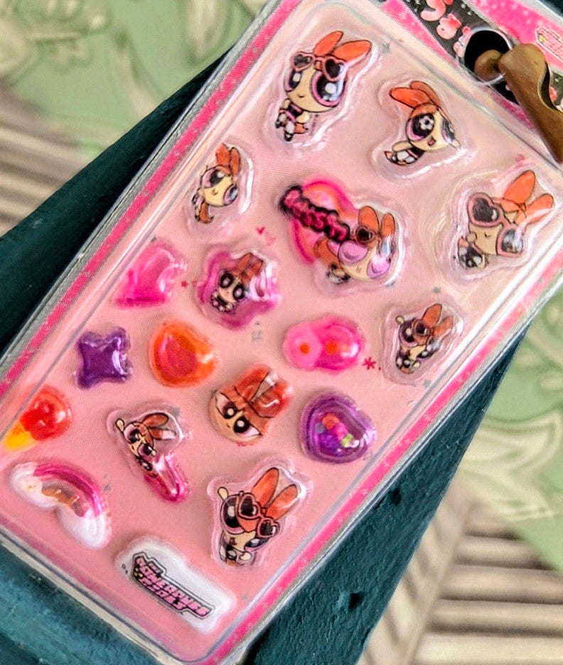 Powerpuff Girls Gashapon Blister Pack 3D Resin Keychain 2.5in