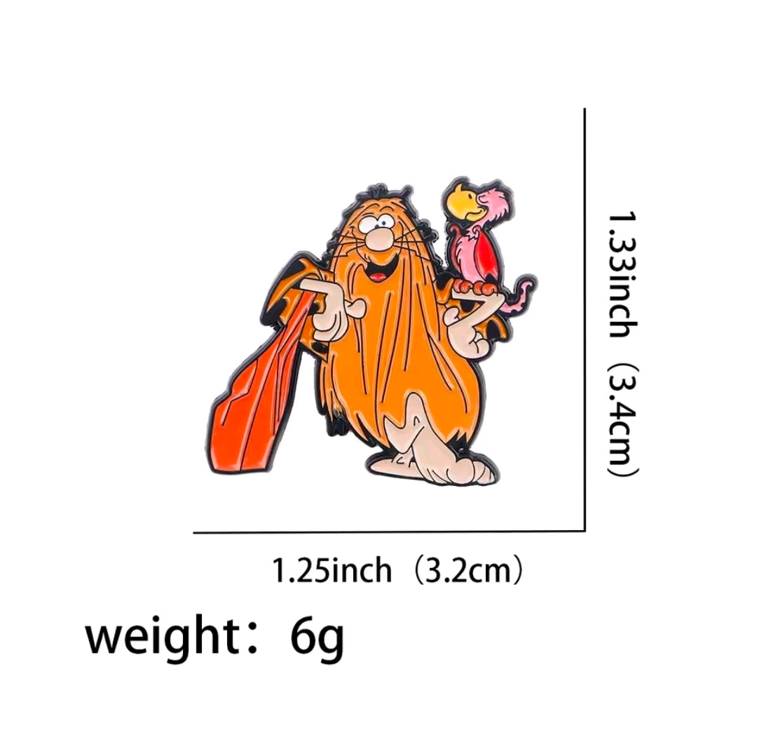 Hanna-Barbera Captain Caveman 2-Piece Hard Enamel Pin Set Retro 70s Cartoon