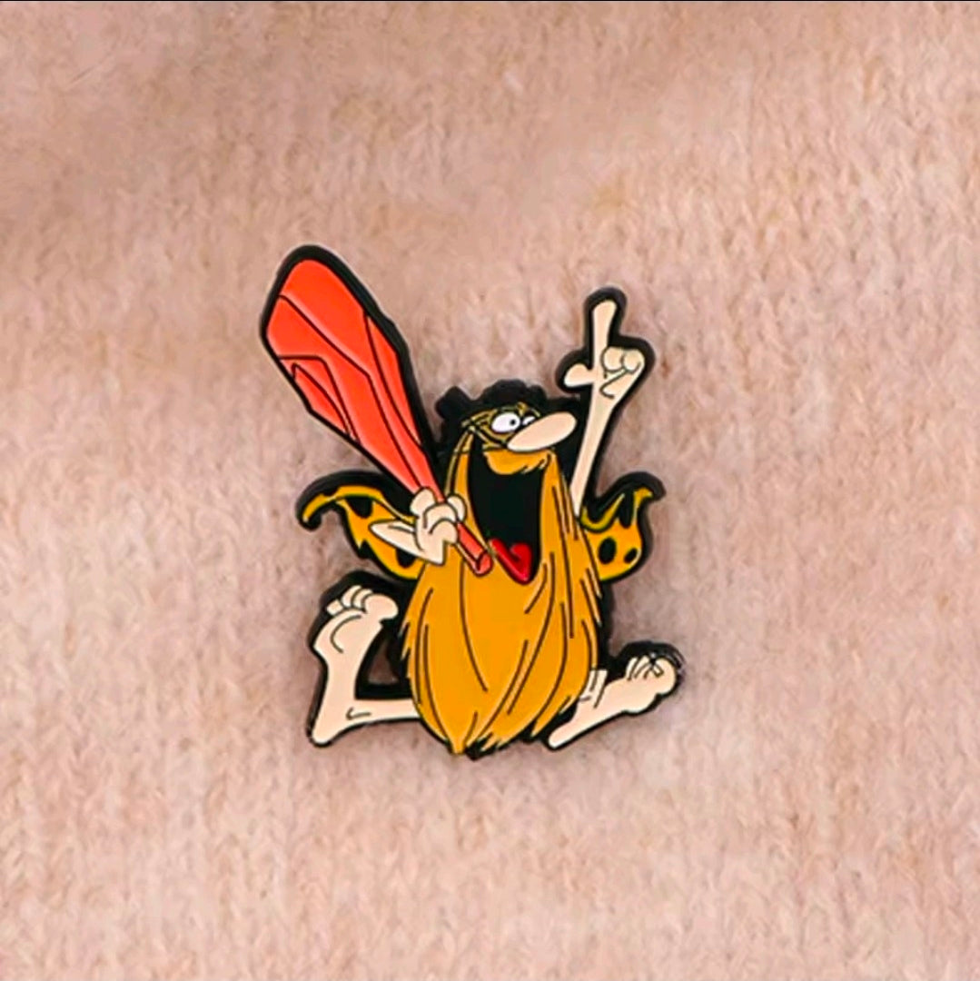 Hanna-Barbera Captain Caveman 2-Piece Hard Enamel Pin Set Retro 70s Cartoon