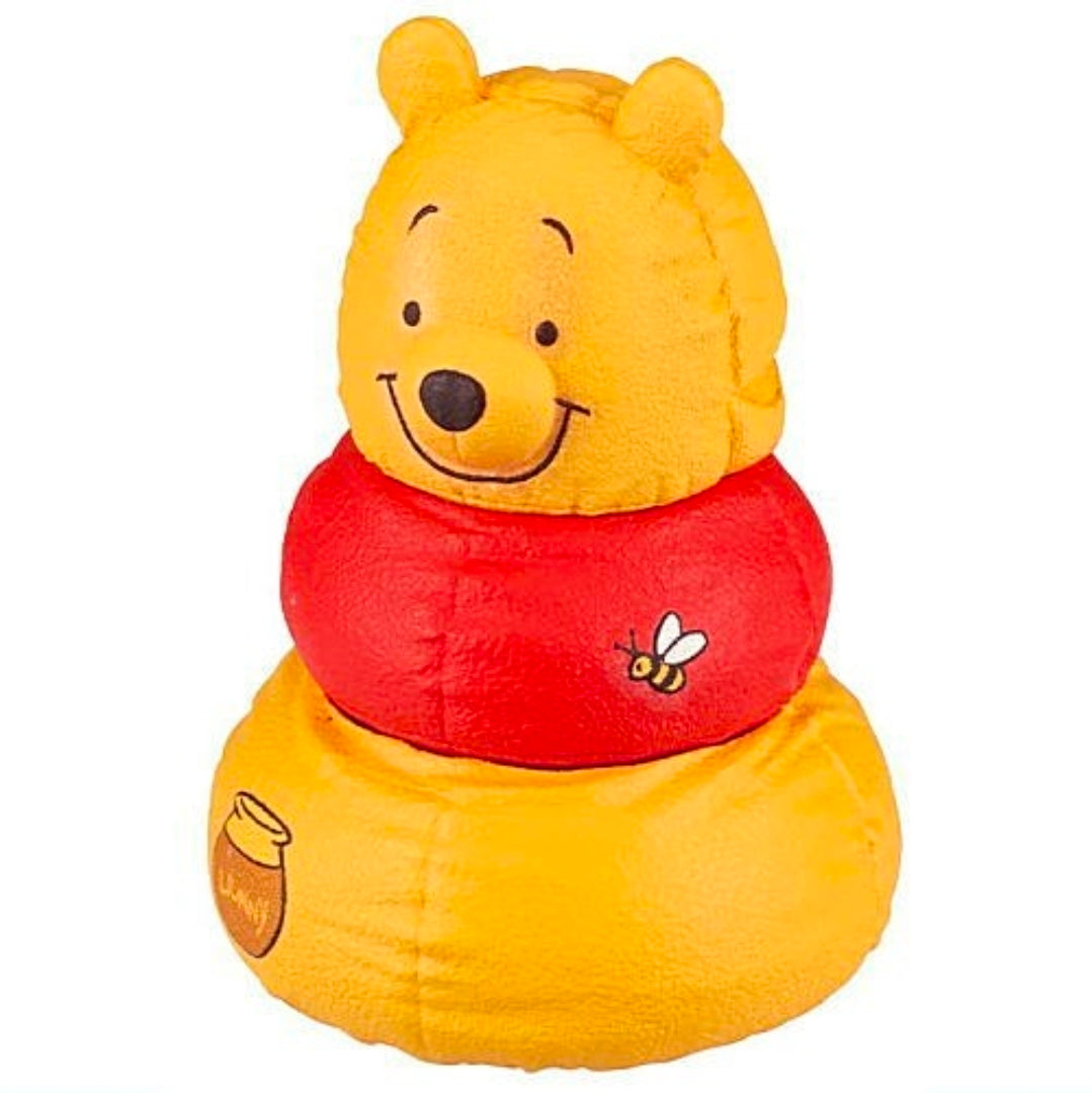 Winnie the Pooh plush mini figure wearing a red shirt with small character patch