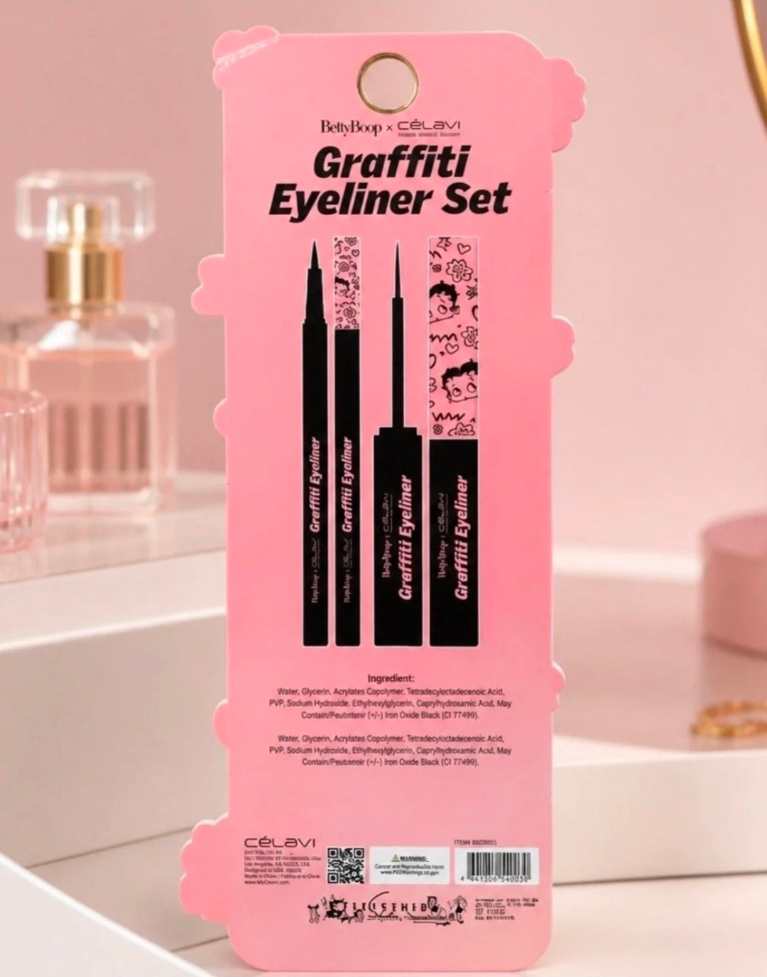 Betty Boop Celavi Graffiti Dual Liquid Eyeliner Set Pen & Wand
