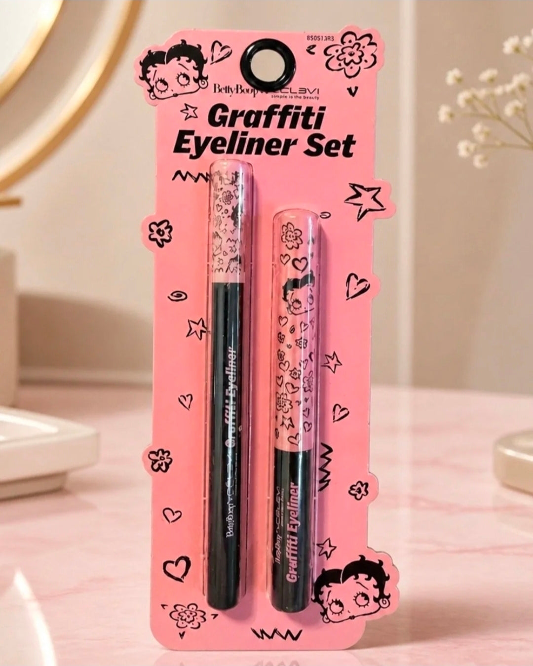 Betty Boop Celavi Graffiti Dual Liquid Eyeliner Set Pen & Wand