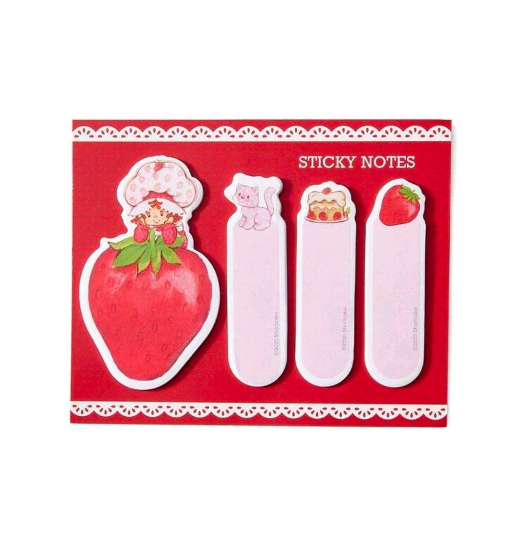 Strawberry Shortcake Sticky Notes Set 80pc Licensed Tabs Bookmark Die Cut