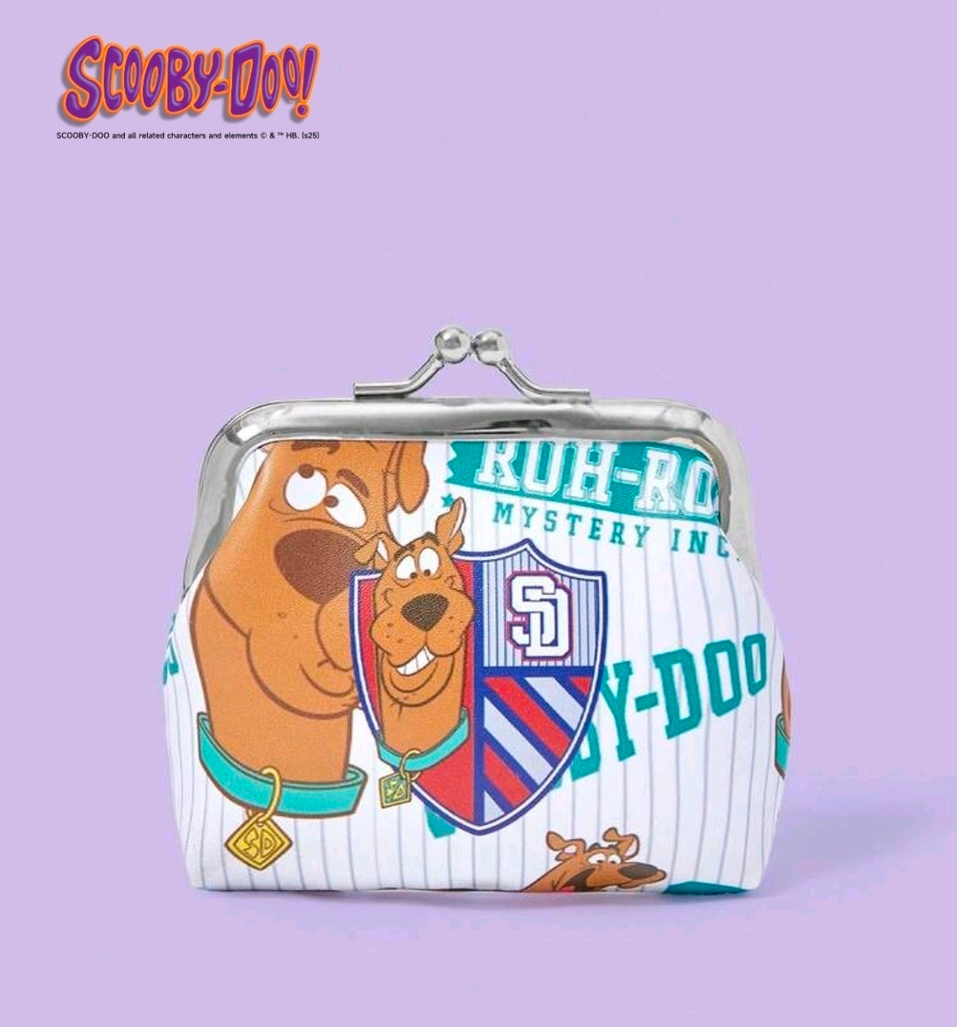 Scooby Doo Ruh-Roh Mystery Inc Coin Purse Kiss Lock Wallet