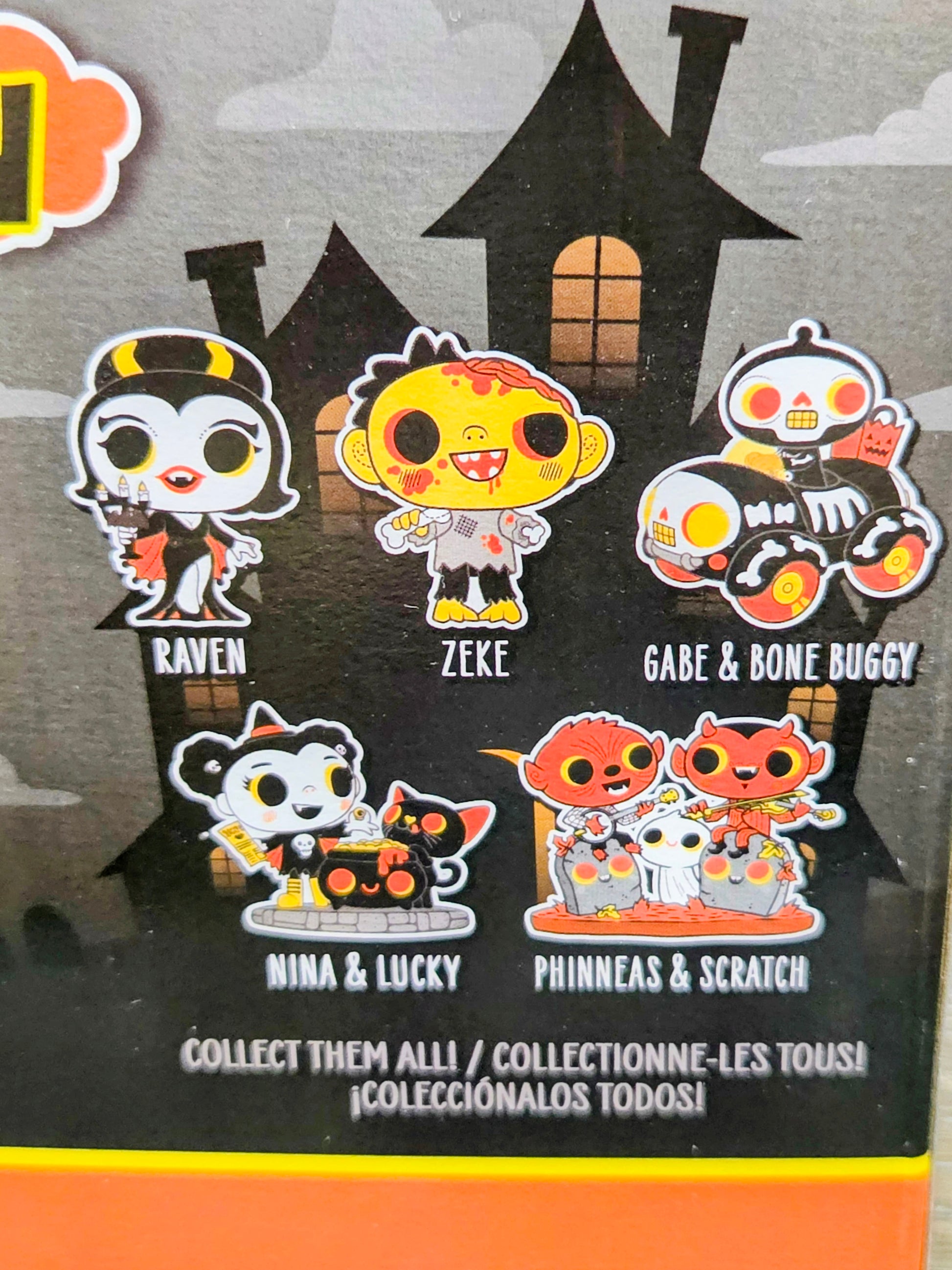 Funko Boo Hollow character lineup box panel with “Collect them all” text