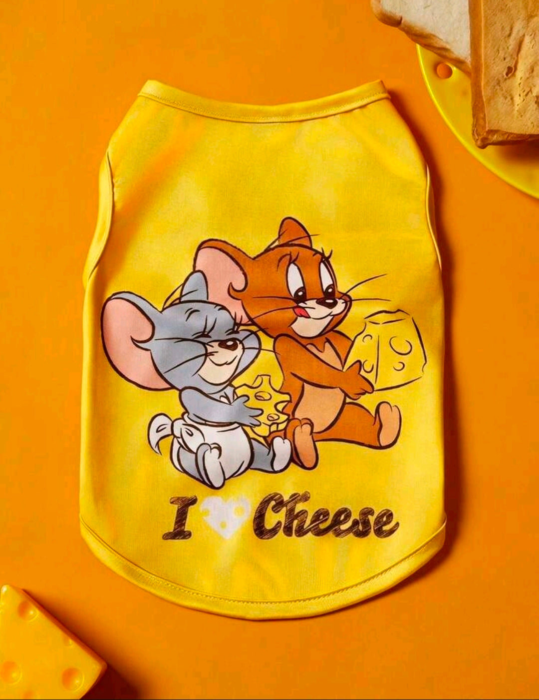 Tom and Jerry I Love Cheese Dog Tank Top — Jerry & Tuffy XXL