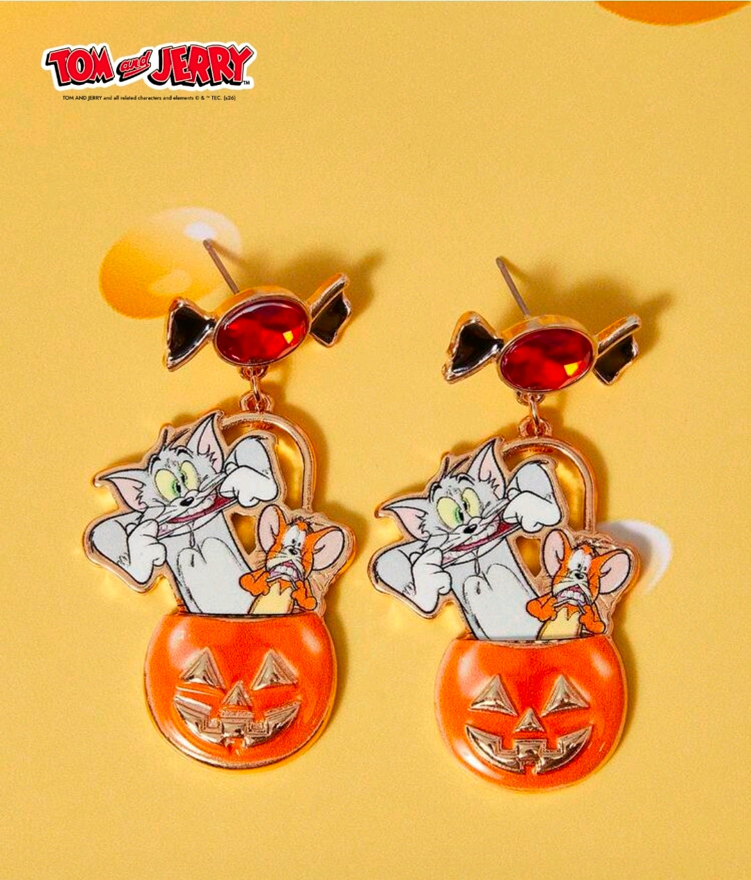 Tom & Jerry Halloween Pumpkin Earrings