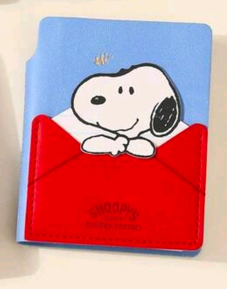 Snoopy Faux Leather Pocket Notebook Set Licensed Peanuts