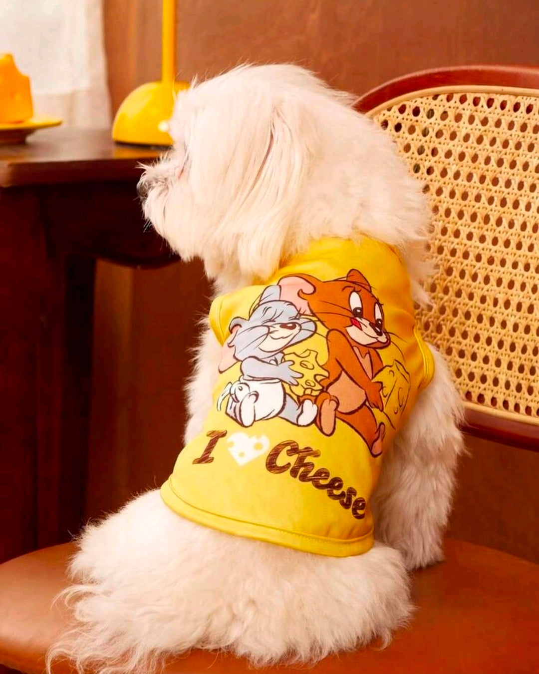 Tom and Jerry I Love Cheese Dog Tank Top — Jerry & Tuffy XXL