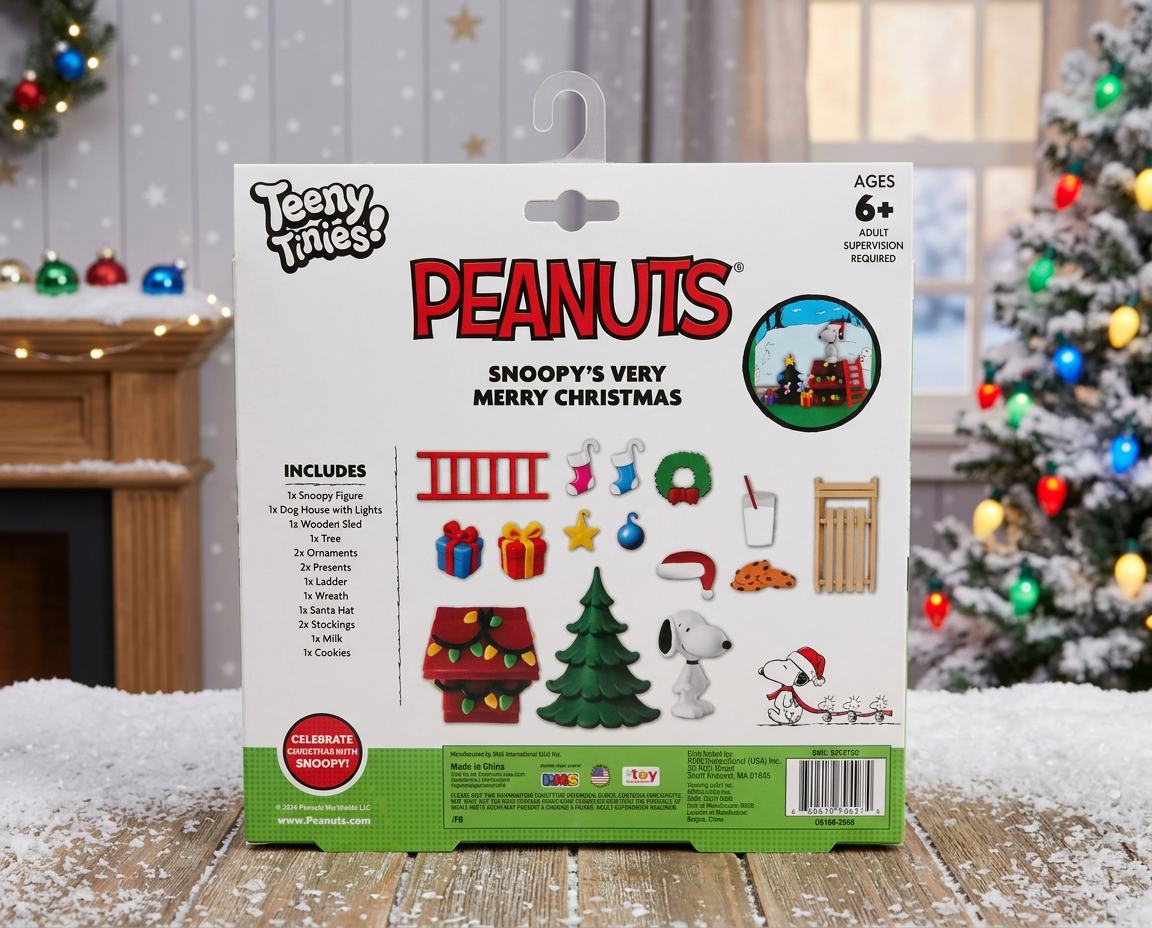 Peanuts Teeny Tinies Snoopy's Very Merry Christmas Mini Playset 14pc