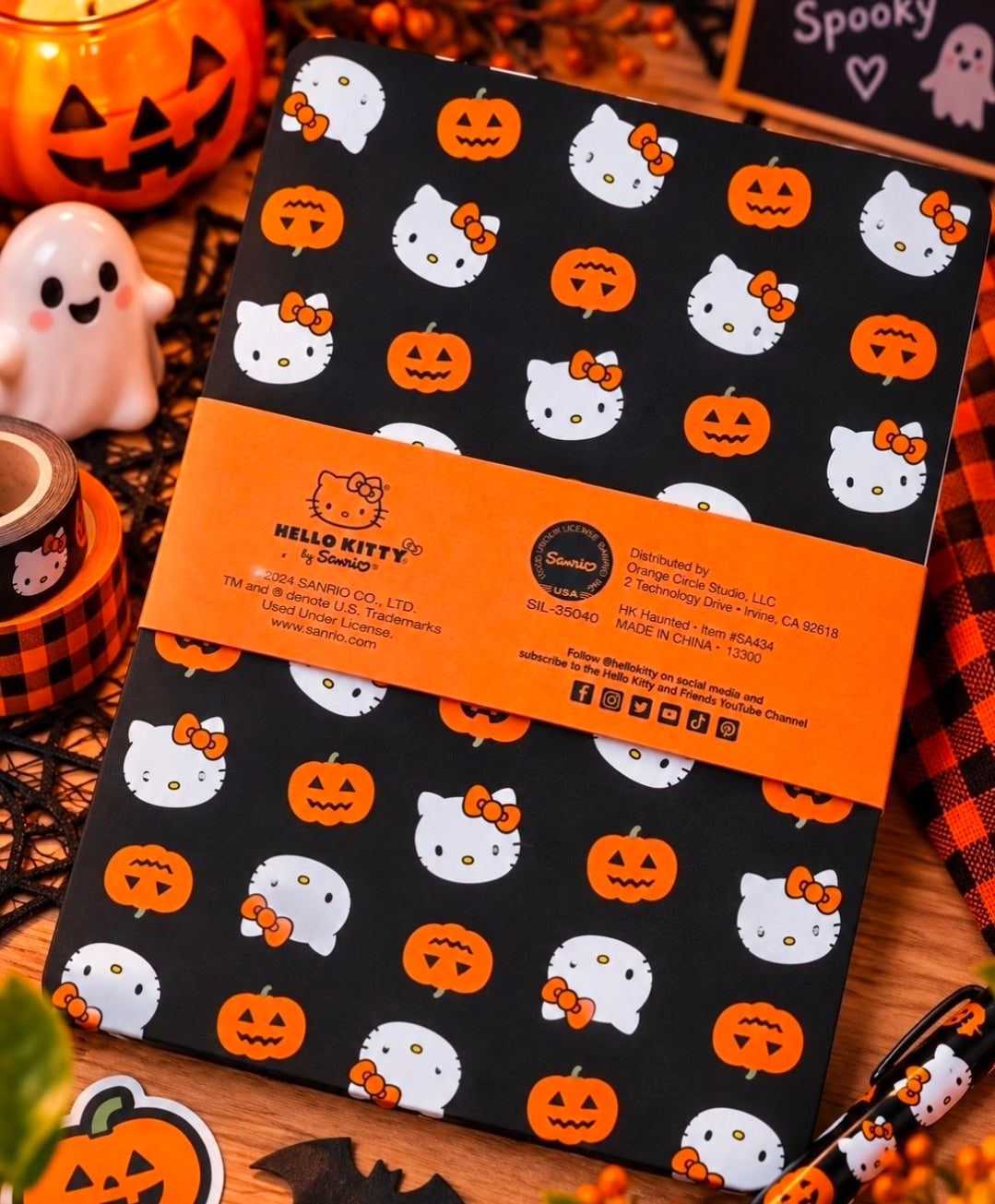 Hello Kitty HK Haunted 150-Sheet Lined Desk Pad Halloween 2024